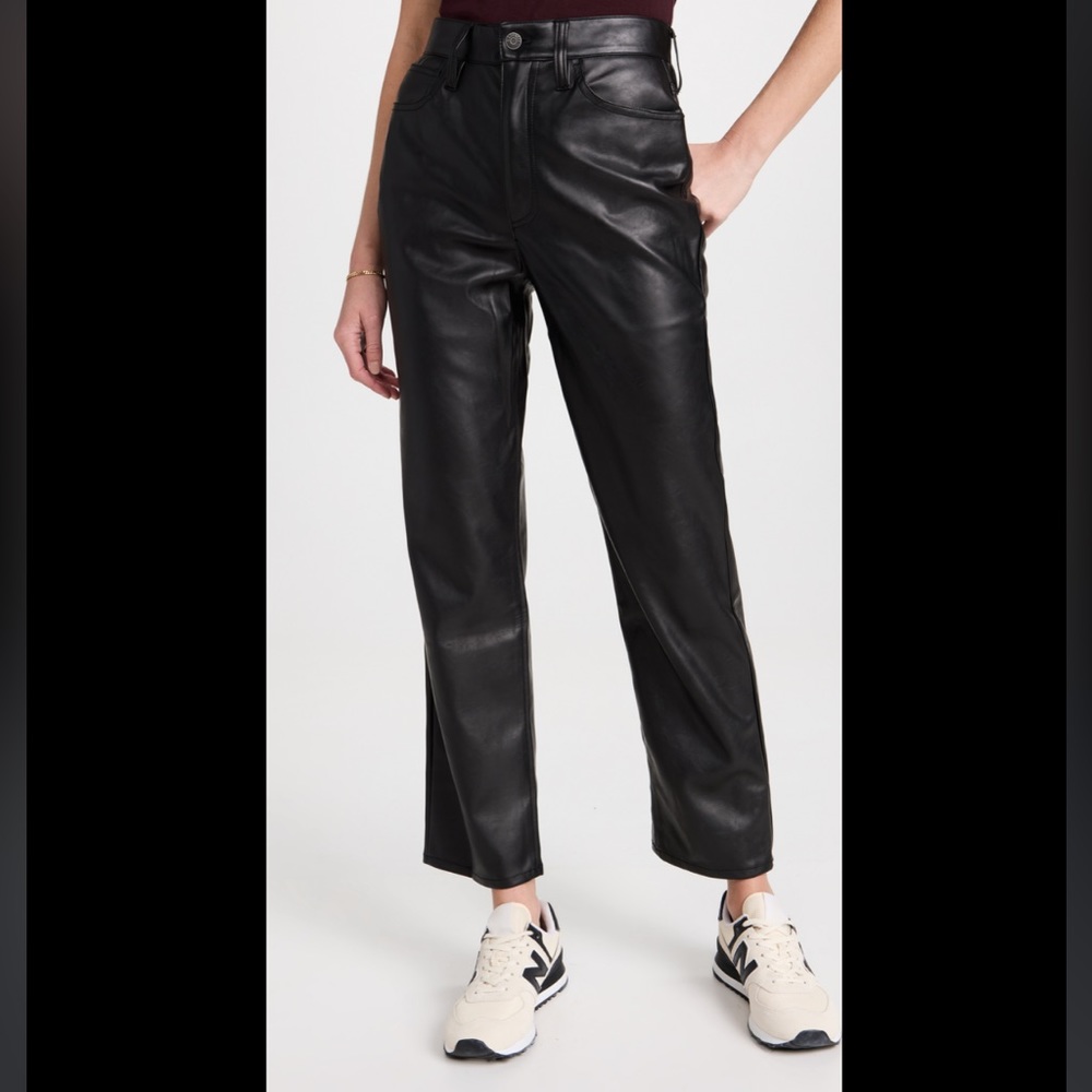 Madewell vintage faux leather straight leg pants